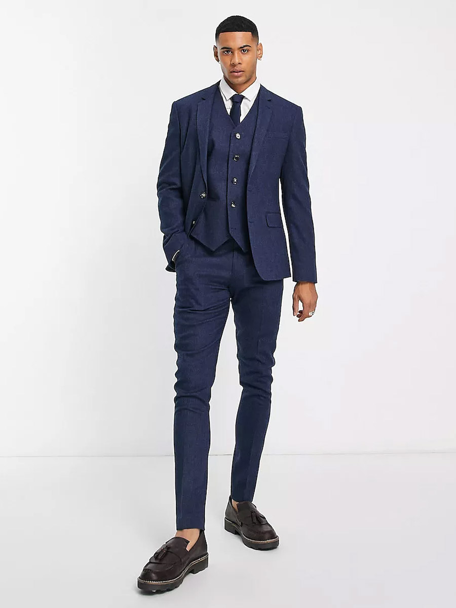 Dark Blue Men Suit