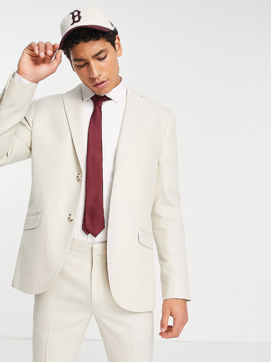 Light Beige Men Suit